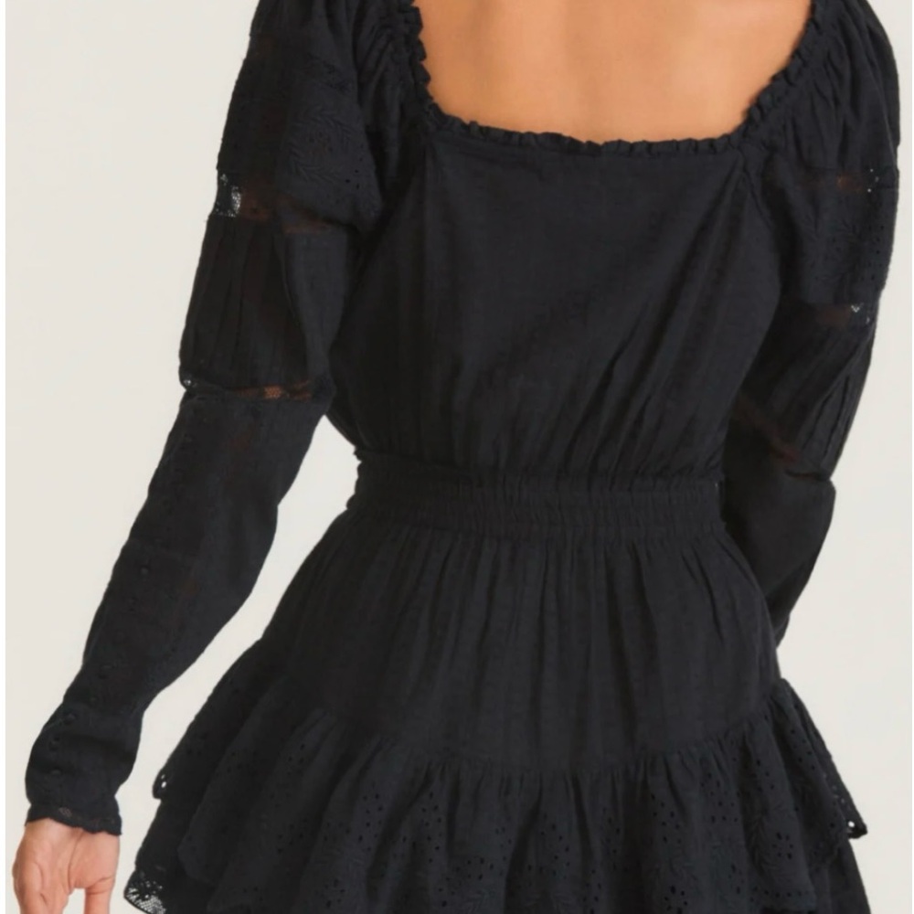 NEW!! LoveShackFancy Sanaya Black Mini Dress XS